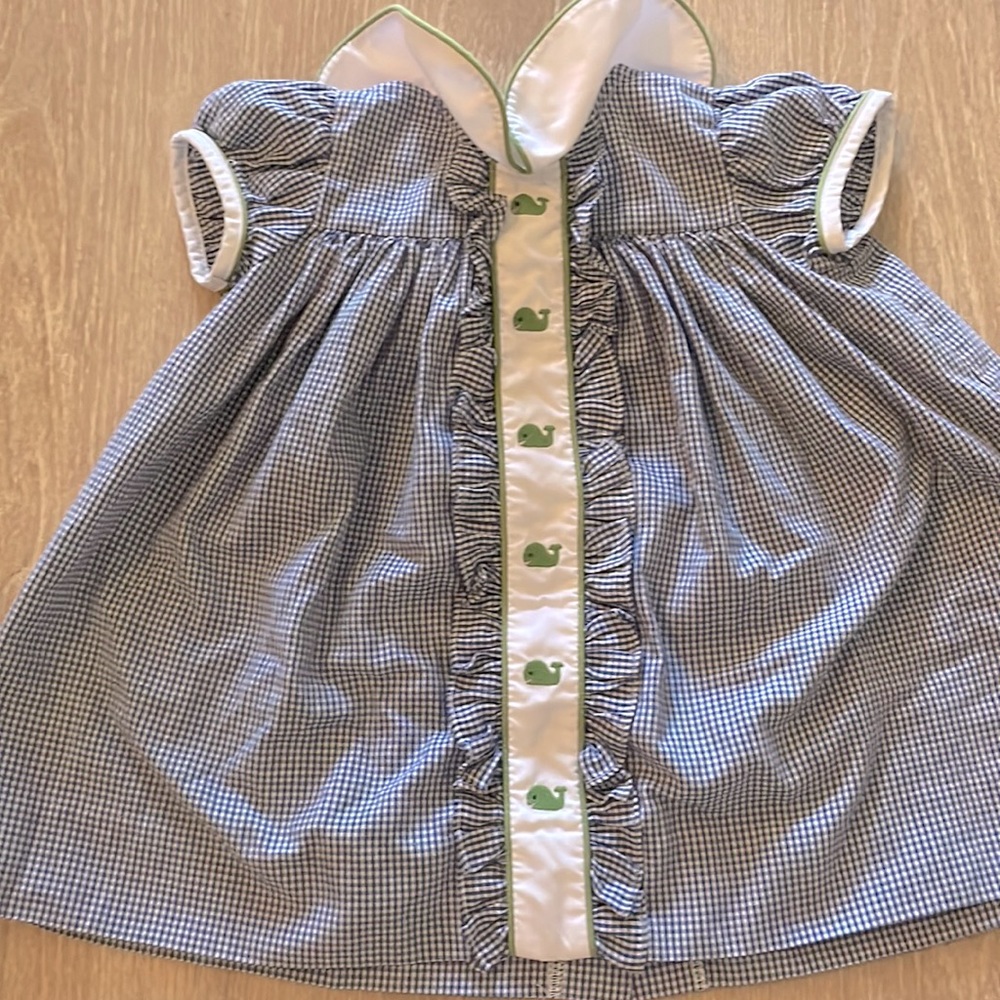 Little English dress with turtles.